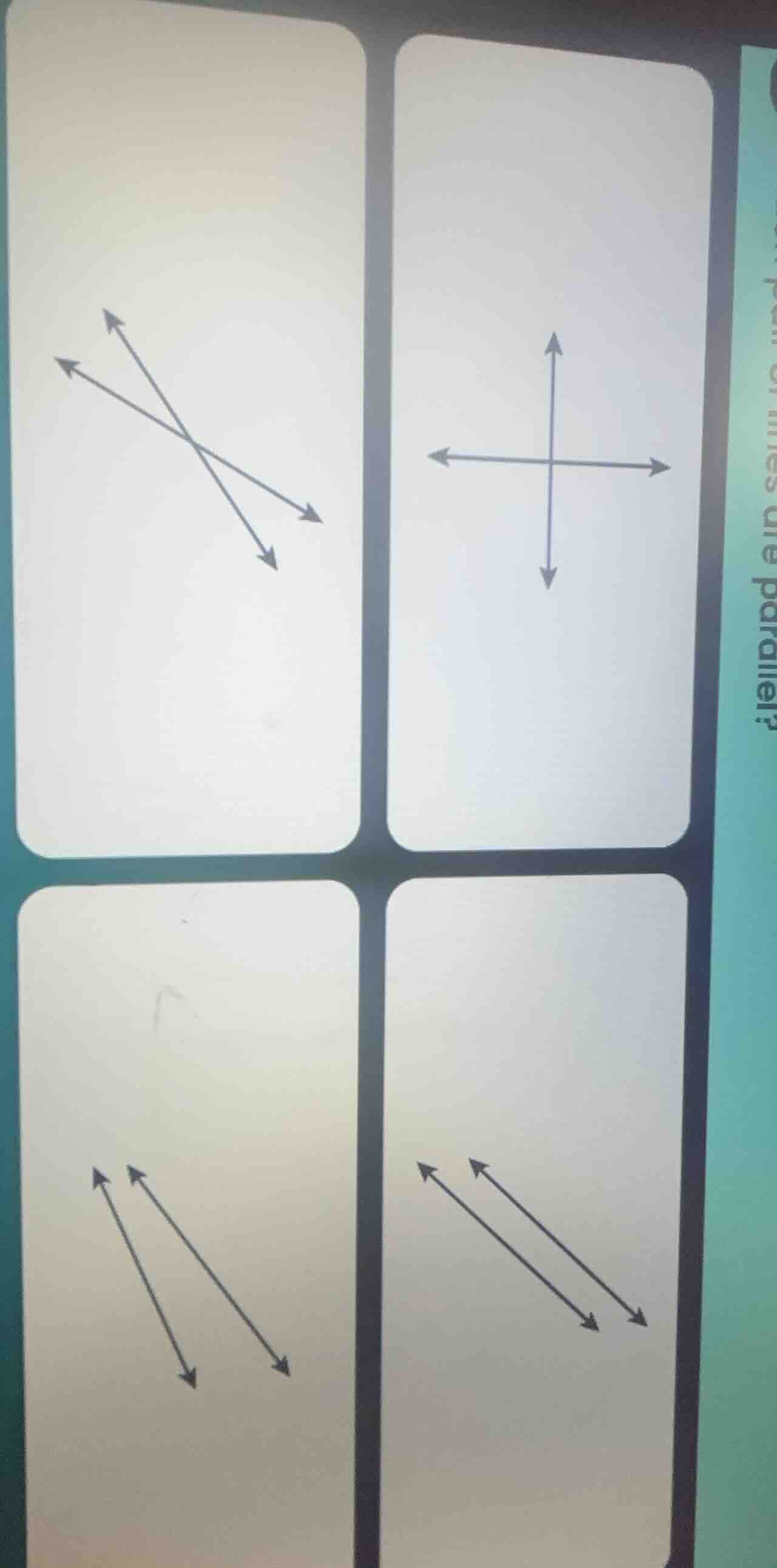 which pair of lines are parallel?