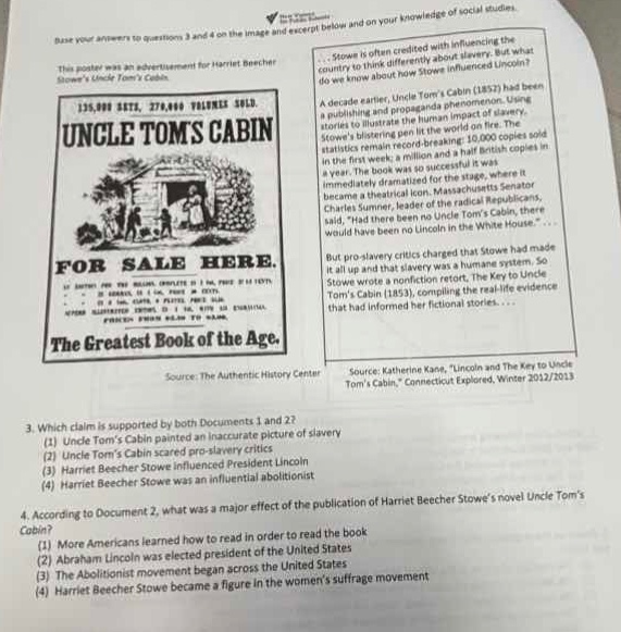 base your answers to questions 3 and 4 on the image and excerpt below a…