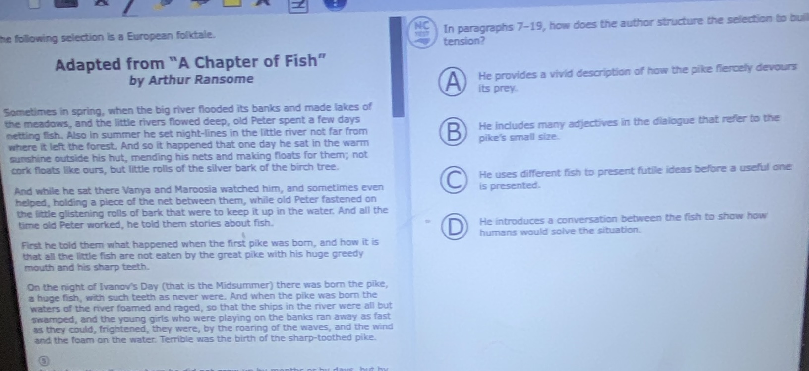 the following selection is a european folktale. adapted from \a chapter…