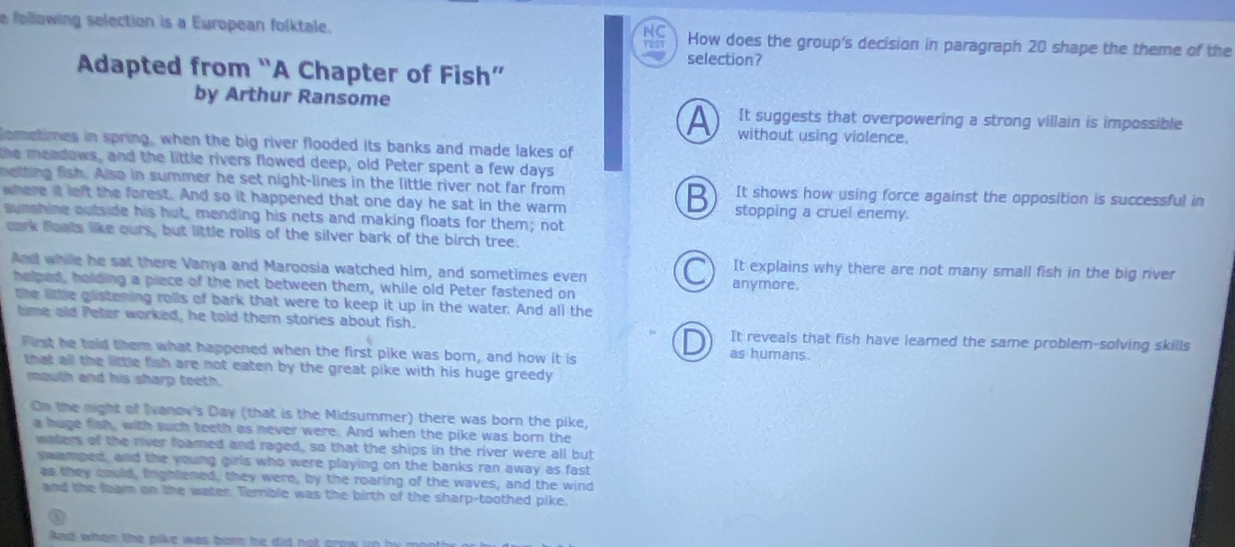 the following selection is a european folktale. adapted from \a chapter…