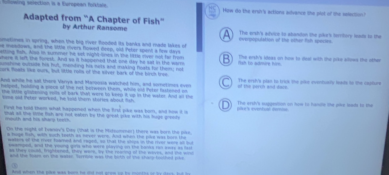 following selection is a european folktale. adapted from \a chapter of …