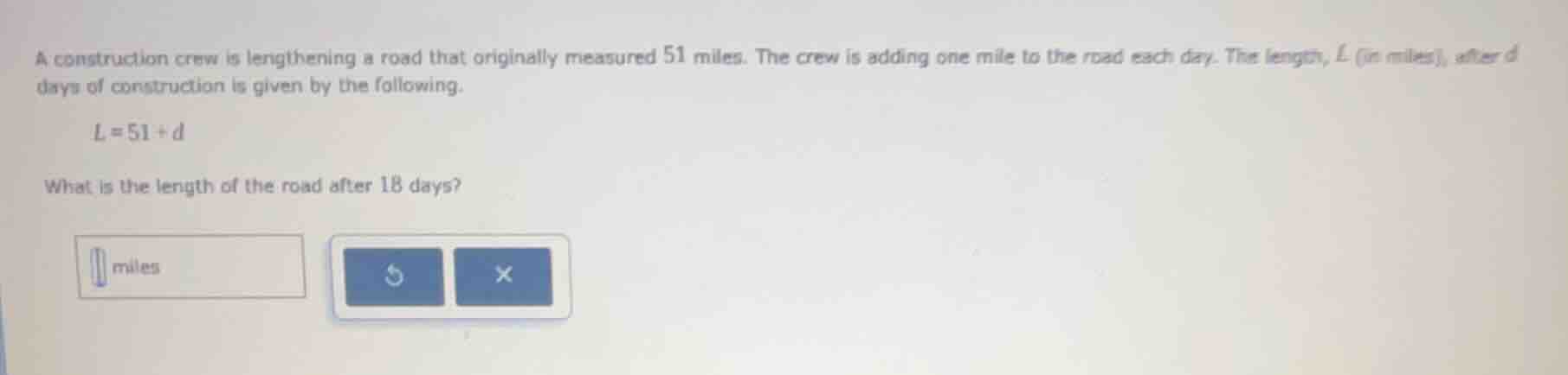 a construction crew is lengthening a road that originally measured 51 m…