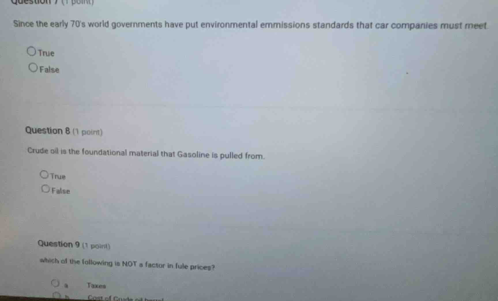 question 7 (1 point) since the early 70s world governments have put env…