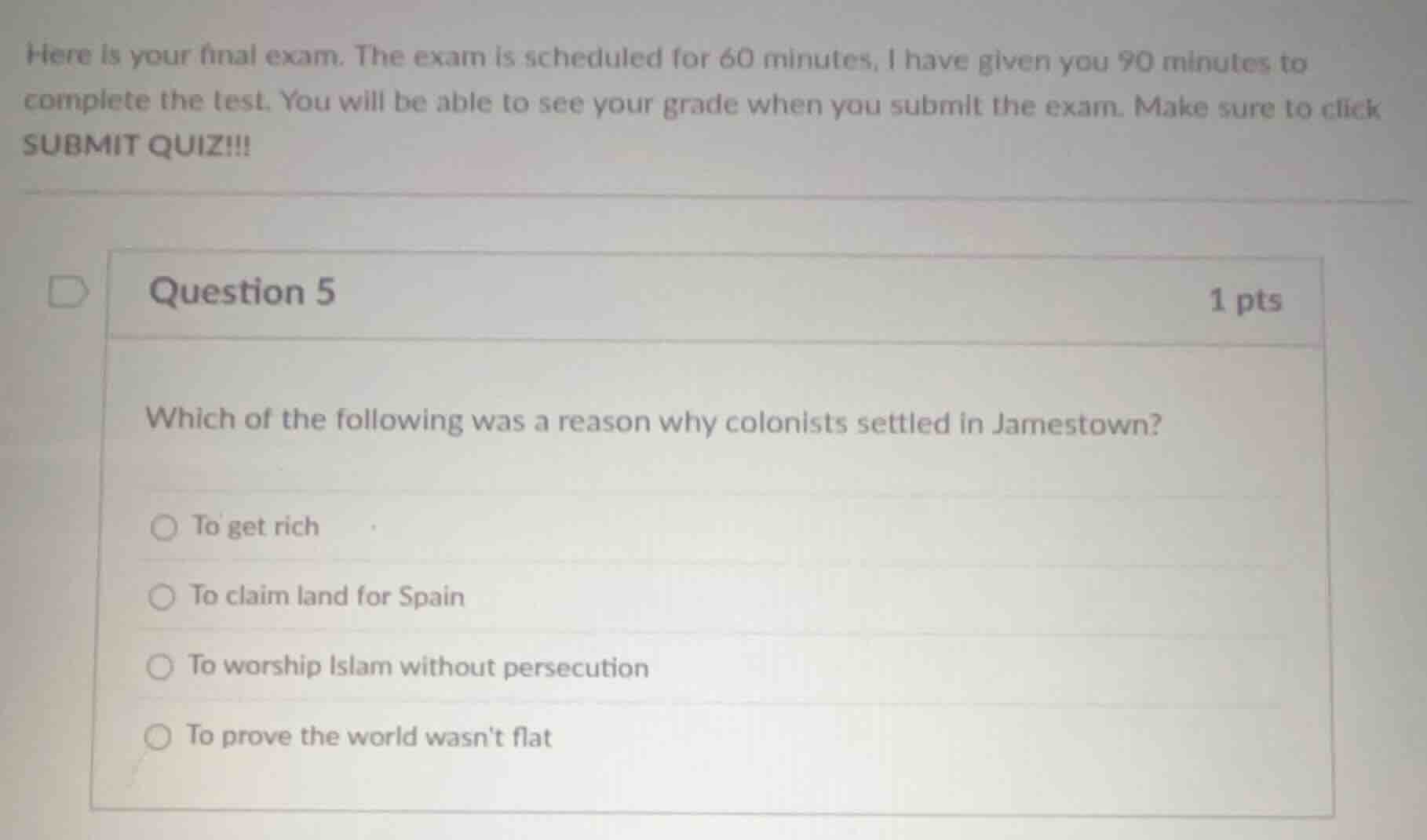 here is your final exam. the exam is scheduled for 60 minutes, i have g…