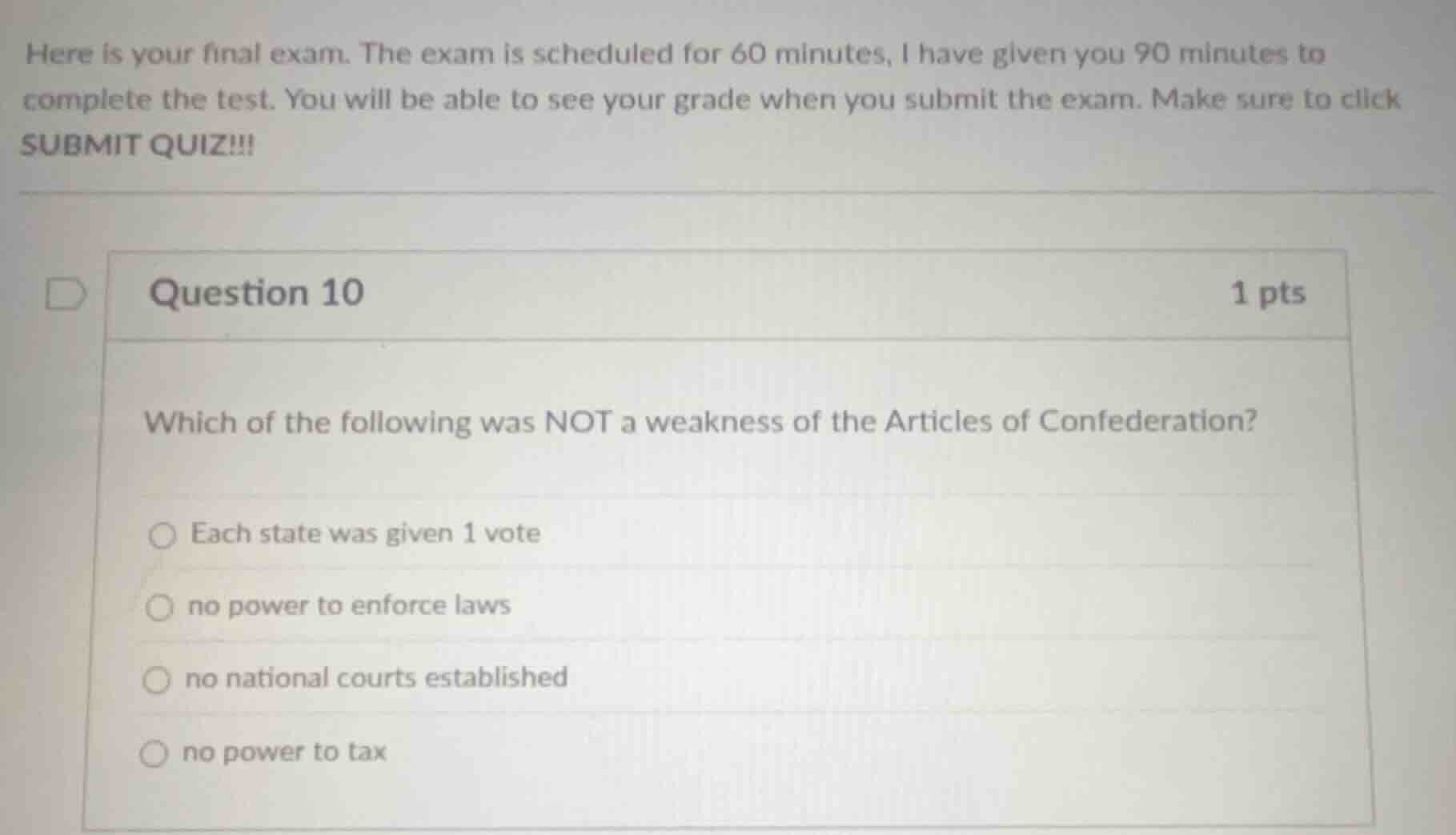 here is your final exam. the exam is scheduled for 60 minutes, i have g…