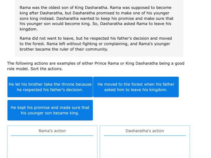 rama was the oldest son of king dasharatha. rama was supposed to become…