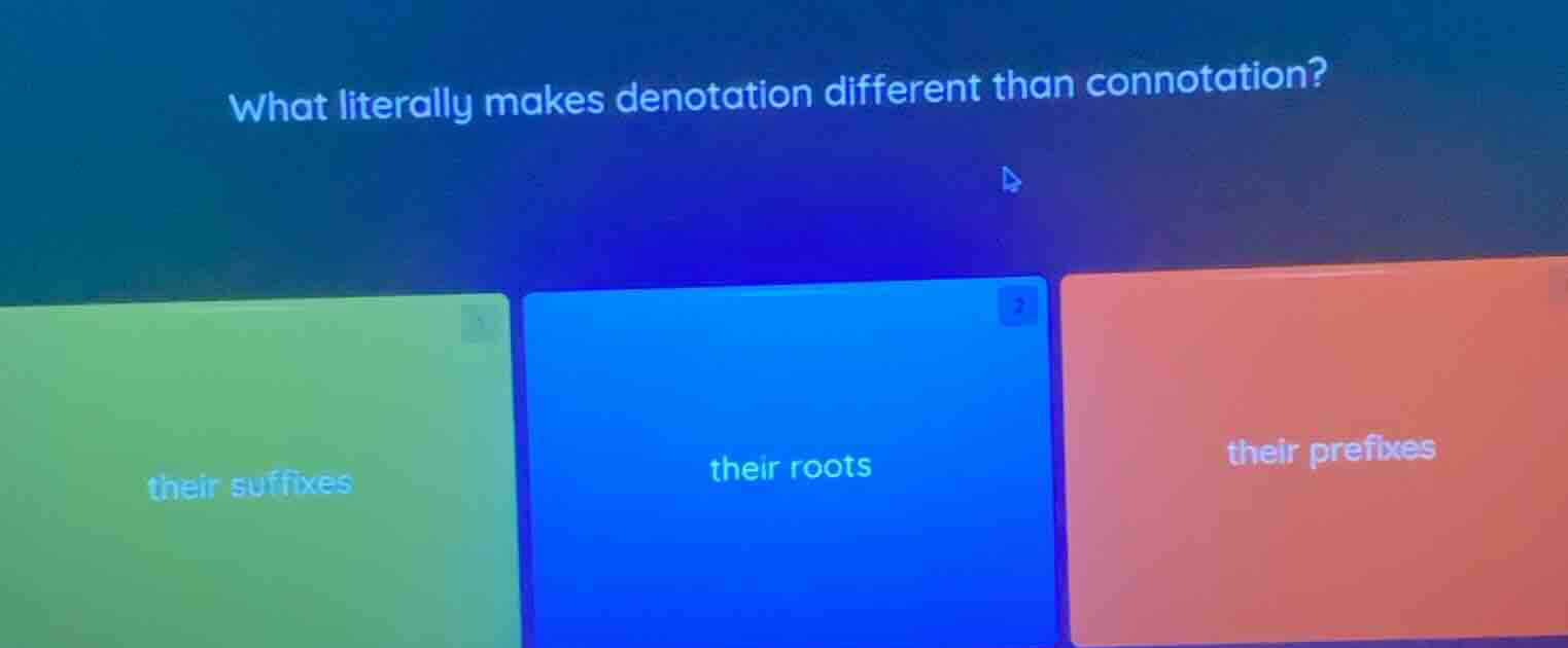 what literally makes denotation different than connotation? their suffi…