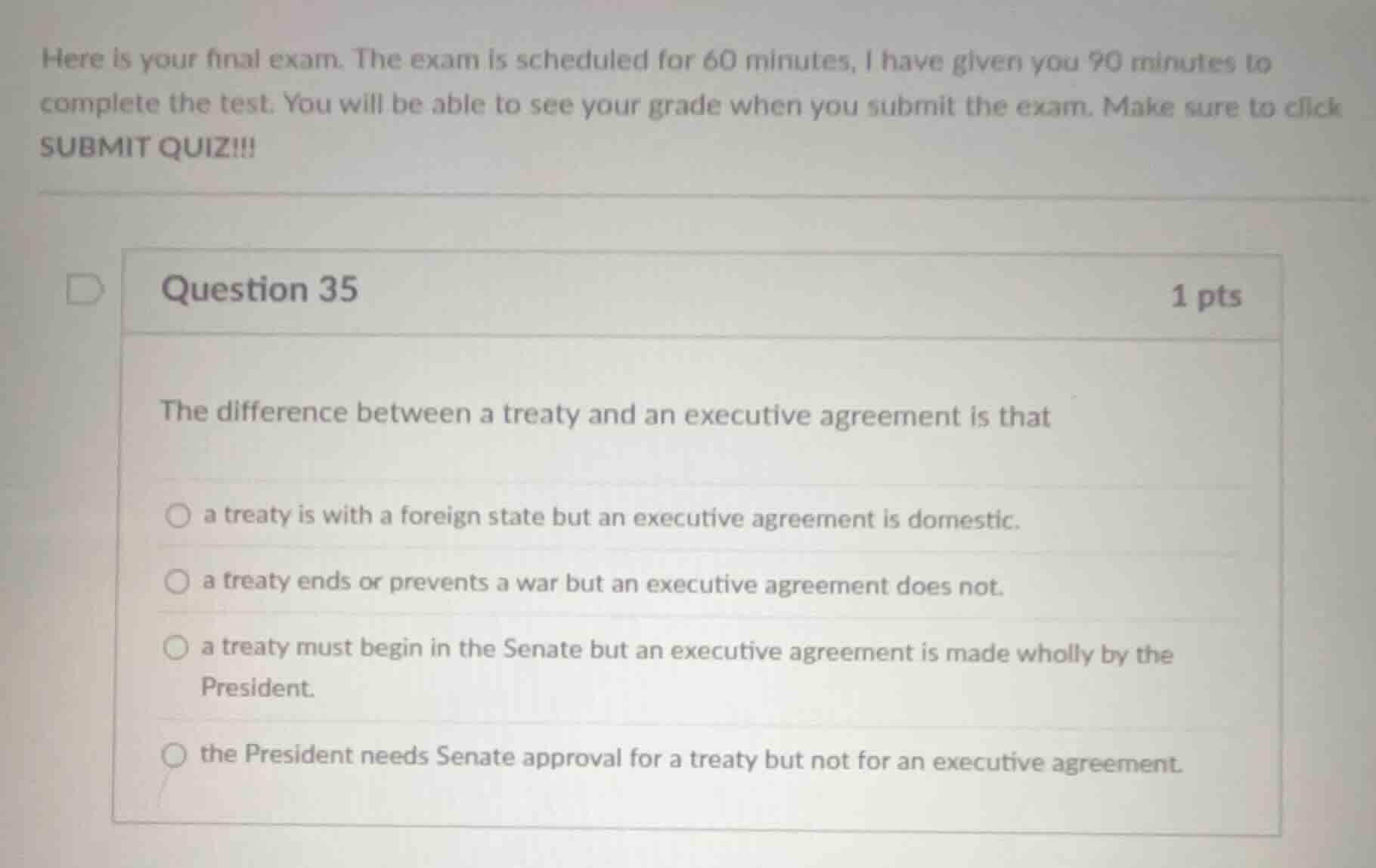 here is your final exam. the exam is scheduled for 60 minutes, i have g…