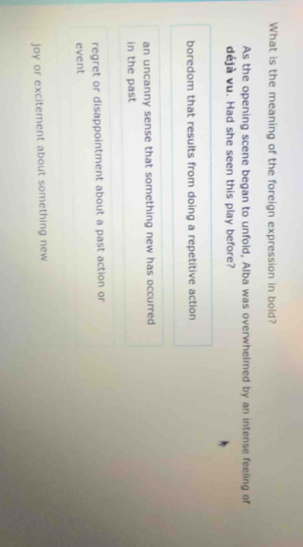 what is the meaning of the foreign expression in bold? as the opening s…