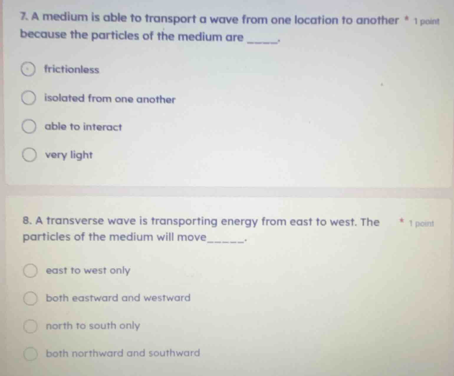 7. a medium is able to transport a wave from one location to another be…