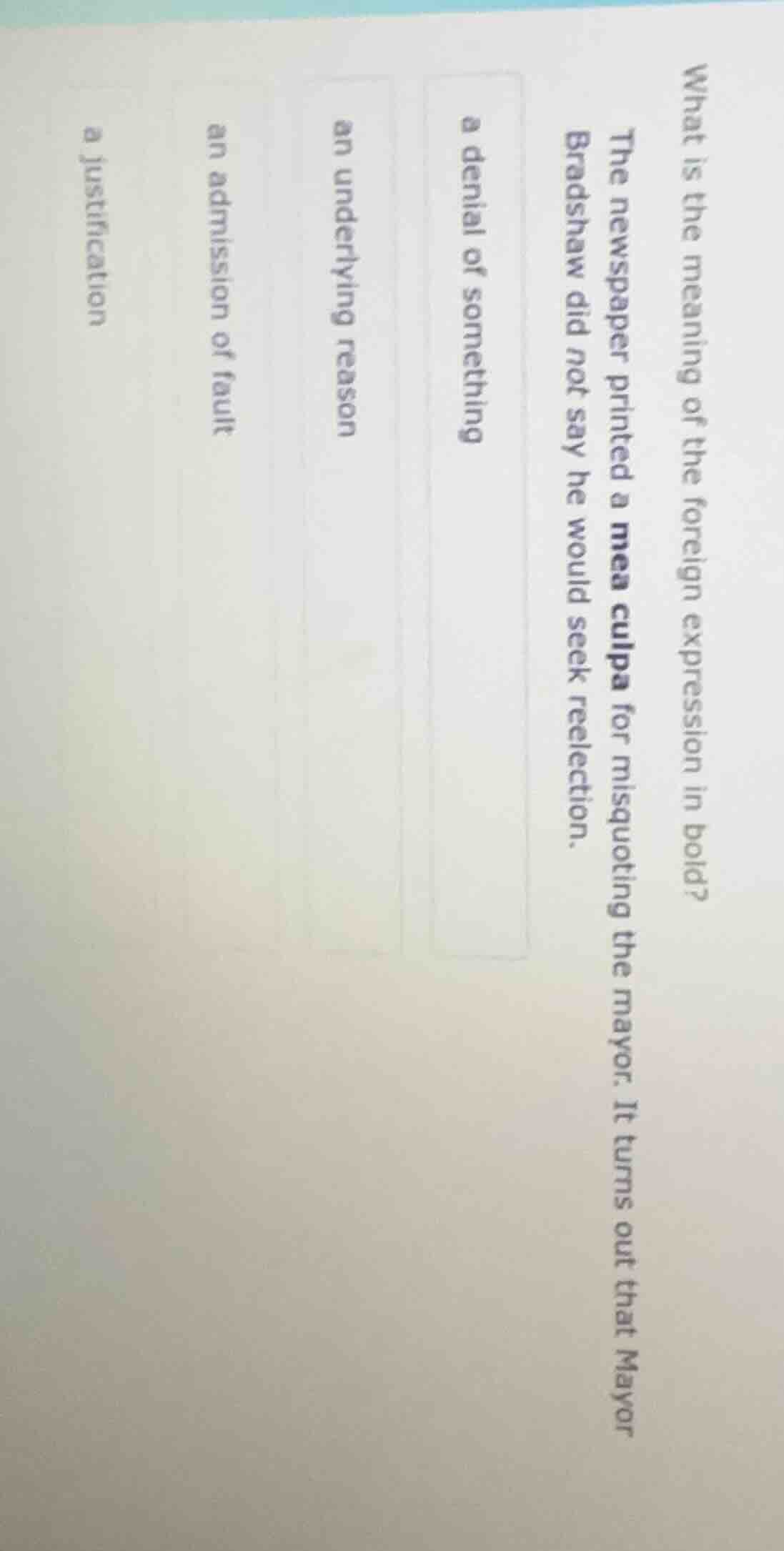 what is the meaning of the foreign expression in bold? the newspaper pr…