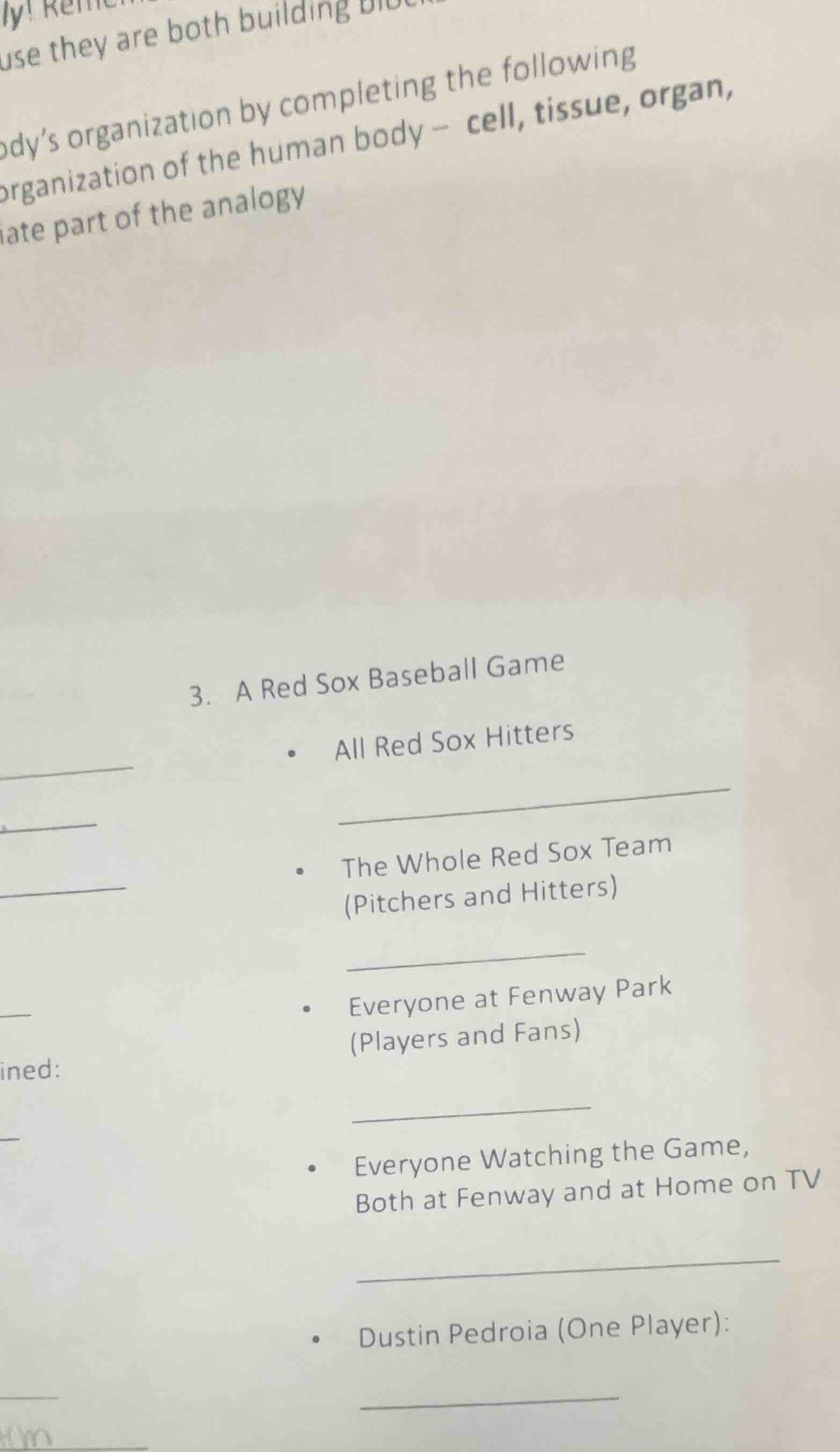 ody’s organization by completing the following organization of the huma…