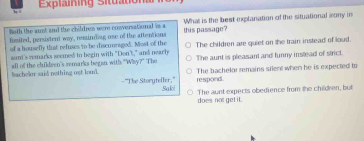 both the aunt and the children were conversational in a limited, persis…