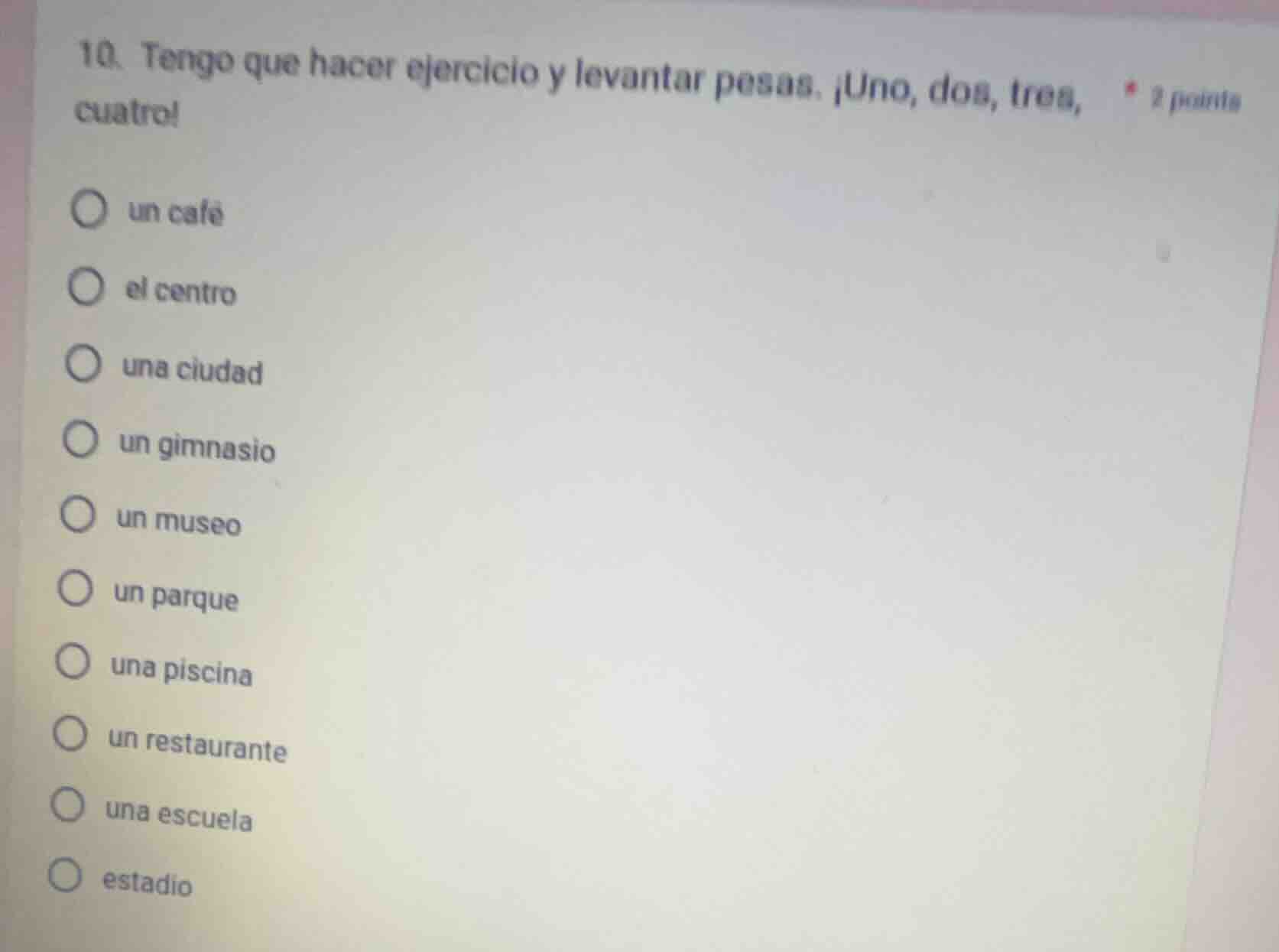 10. tengo que hacer ejercicio y levantar pesas. ¡uno, dos, tres, cuatro…