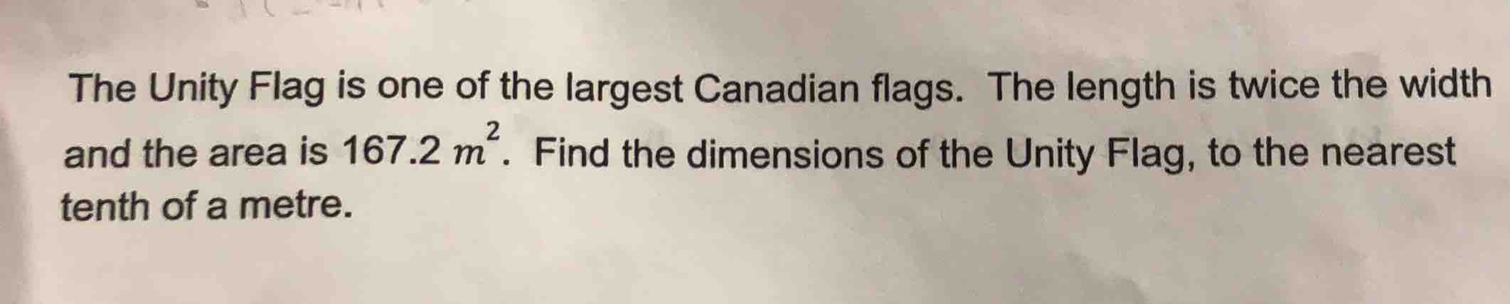 the unity flag is one of the largest canadian flags. the length is twic…