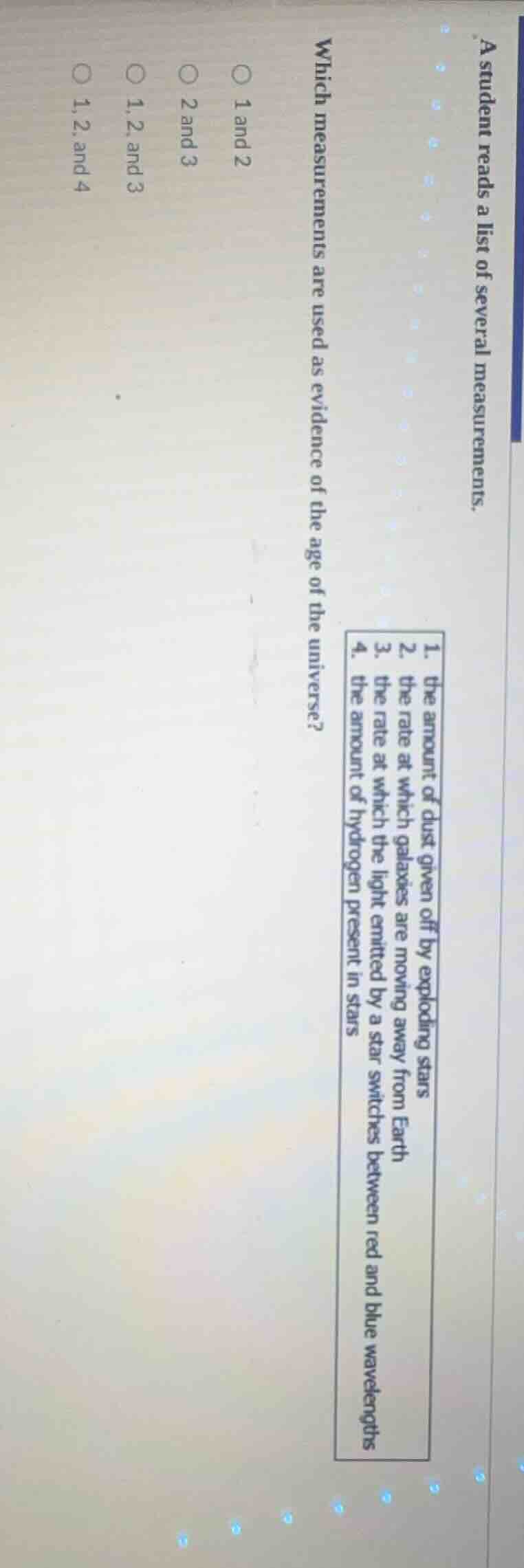 a student reads a list of several measurements. which measurements are …