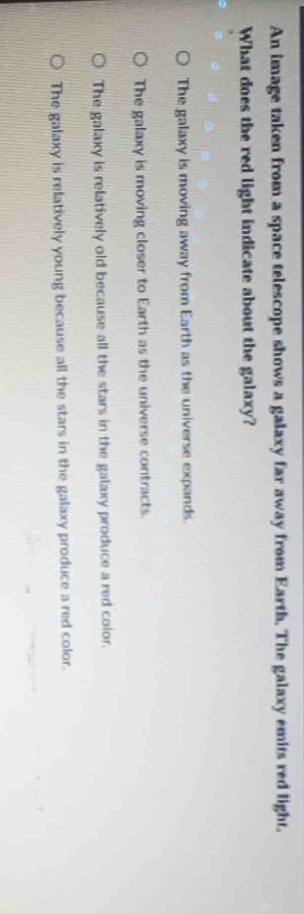 an image taken from a space telescope shows a galaxy far away from eart…