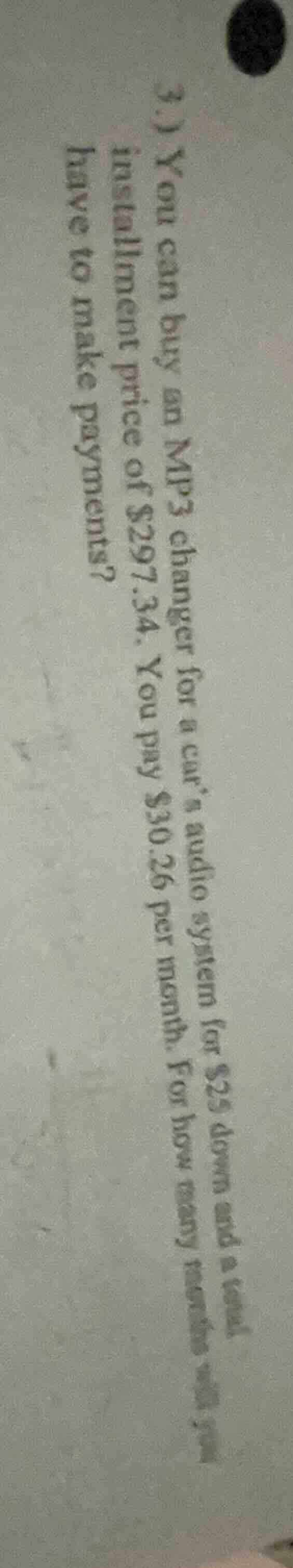 3. ) you can buy an mp3 changer for a cars audio system for $25 down an…