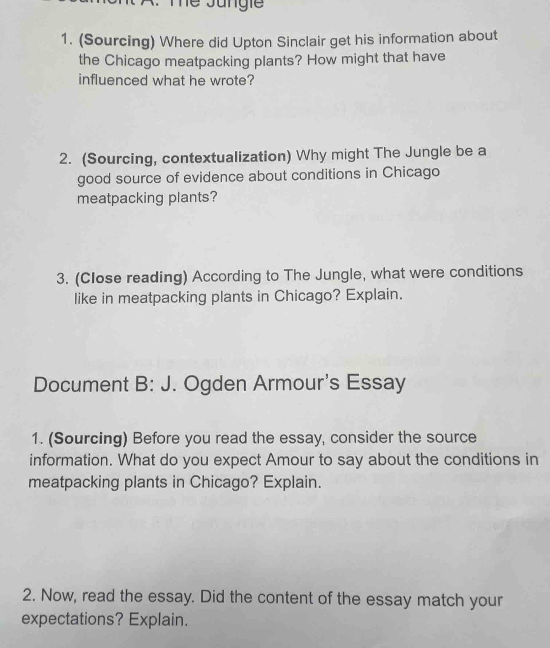 1. (sourcing) where did upton sinclair get his information about the ch…