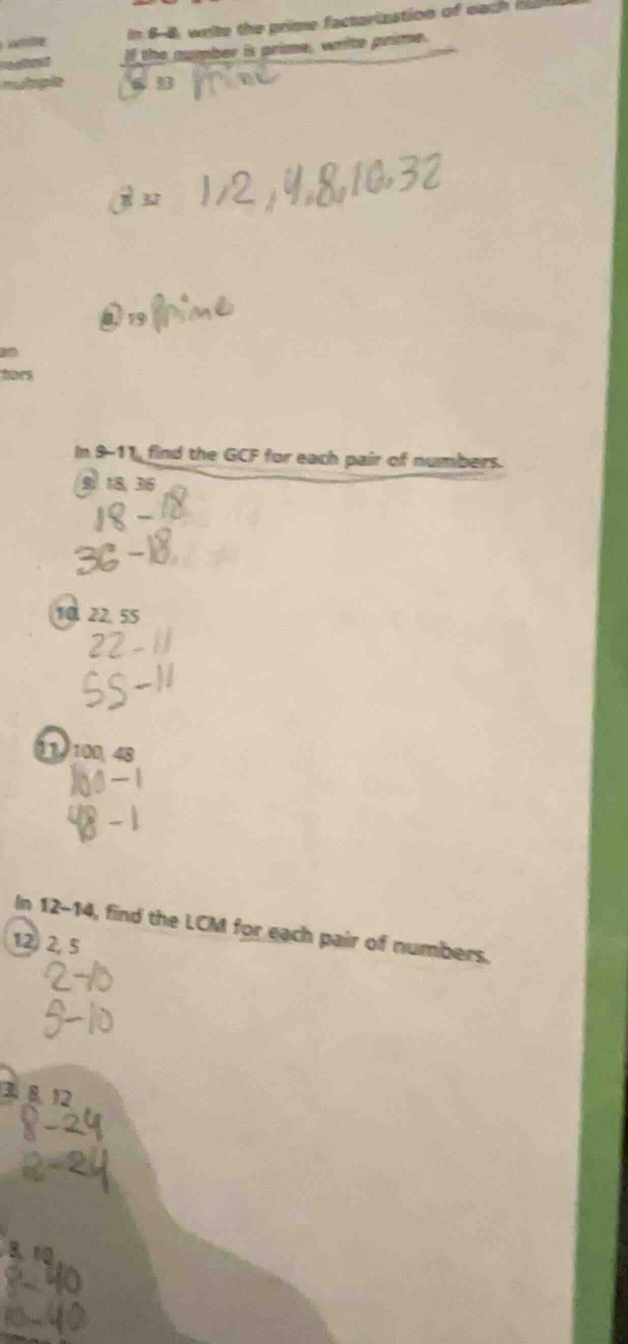 in 6–8, write the prime factorization of each number. if the number is …