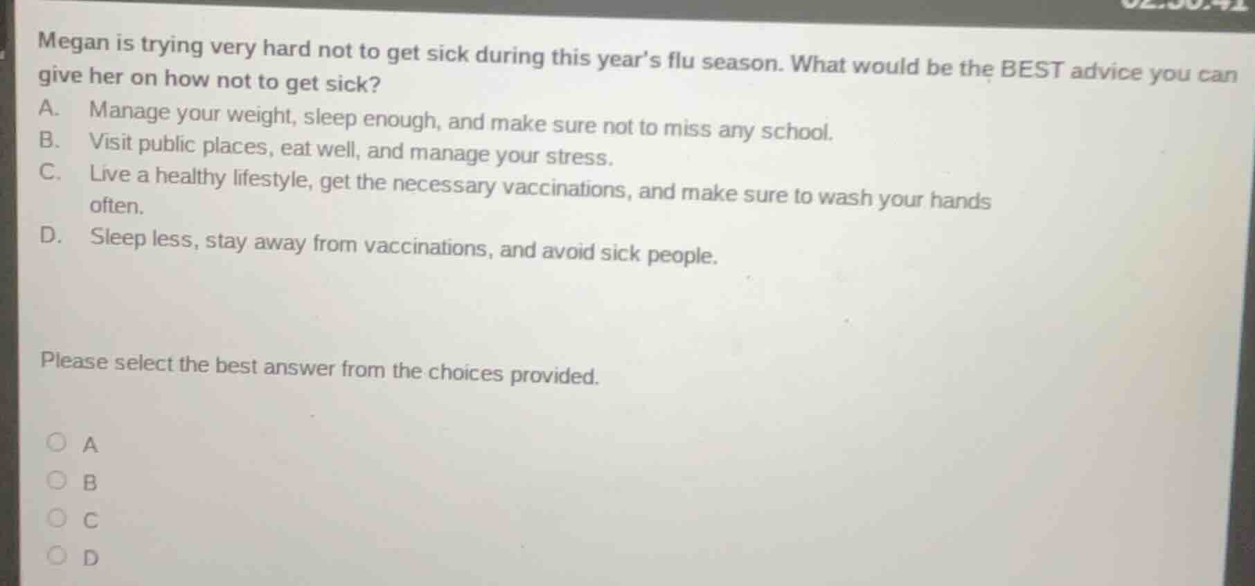 megan is trying very hard not to get sick during this year’s flu season…