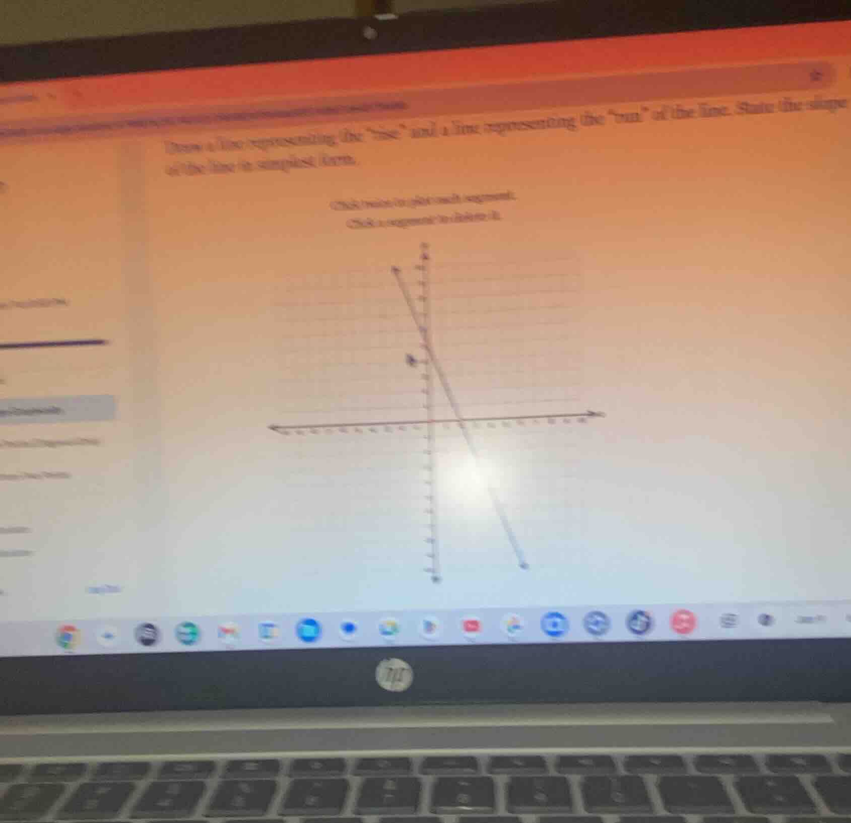 draw a line representing the rise and a line representing the run of th…