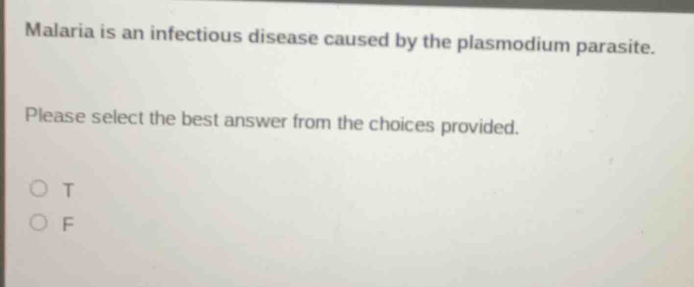 malaria is an infectious disease caused by the plasmodium parasite. ple…