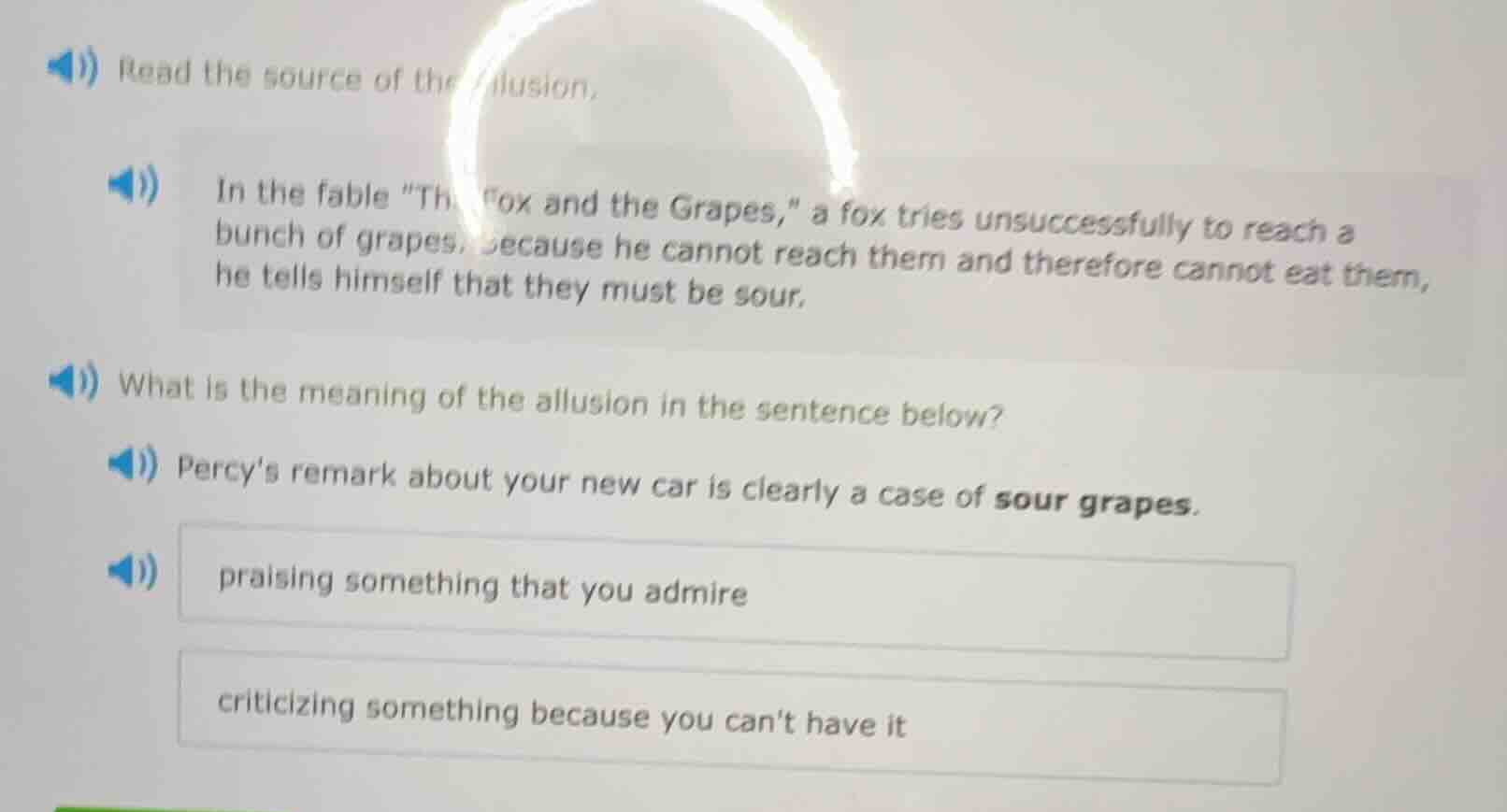read the source of the allusion. in the fable \the fox and the grapes,\…