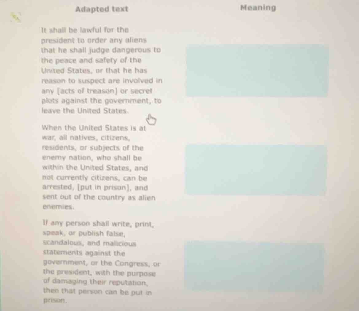 adapted text meaning it shall be lawful for the president to order any …