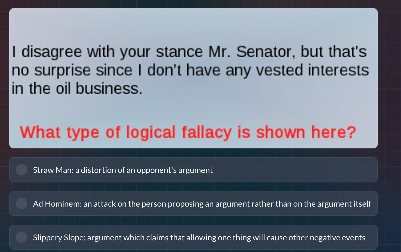 i disagree with your stance mr. senator, but thats no surprise since i …