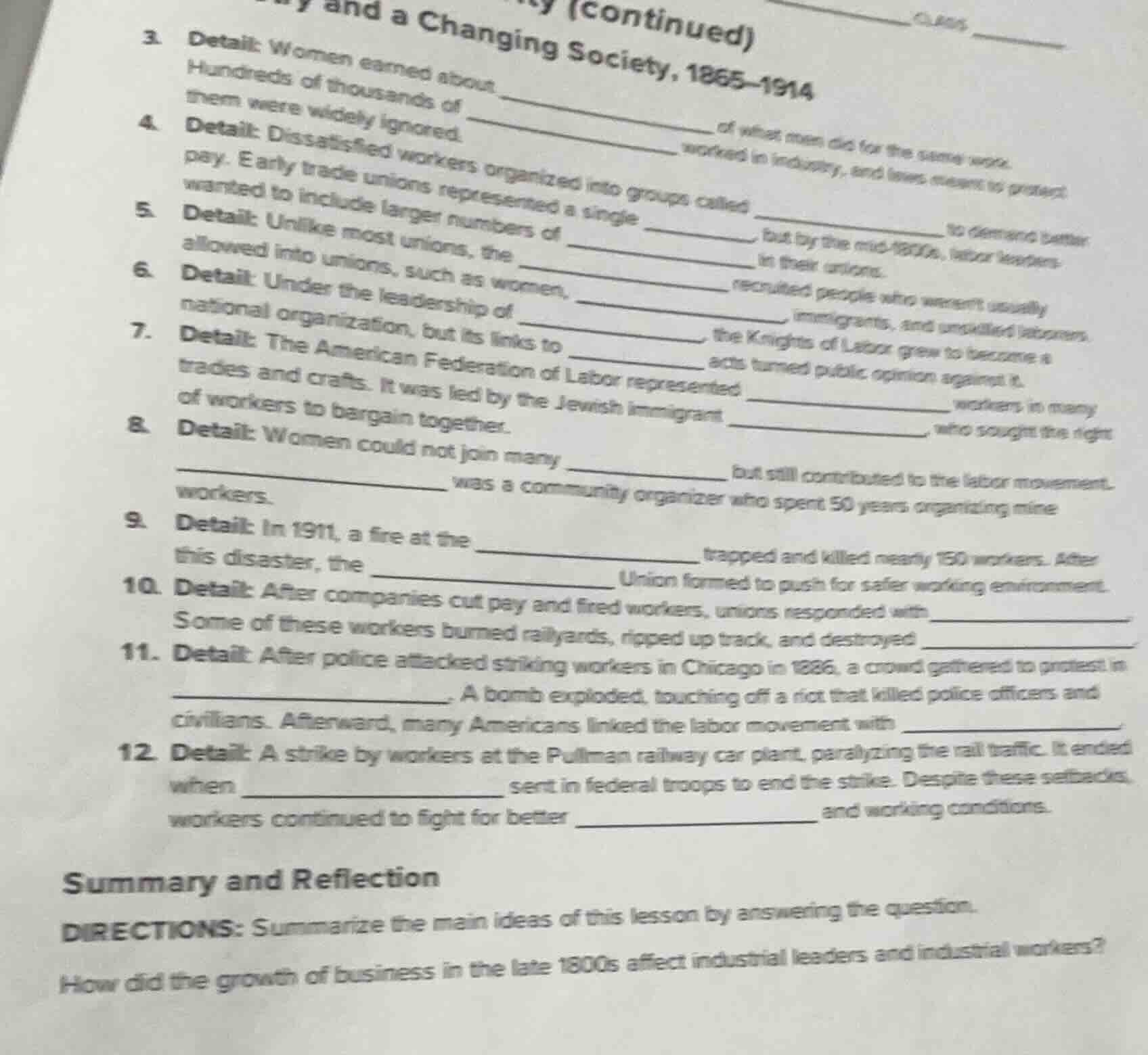 and a changing society, 1865–1914 (continued) 3. detail: women earned a…