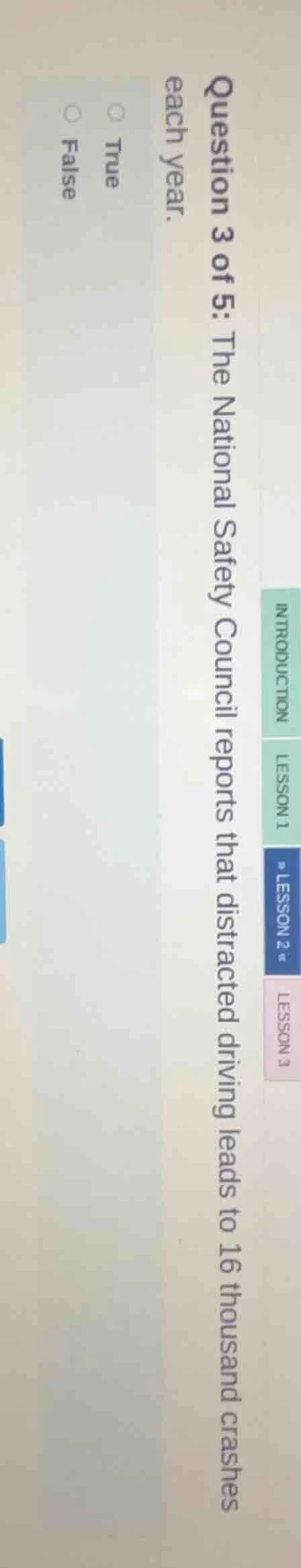 question 3 of 5: the national safety council reports that distracted dr…
