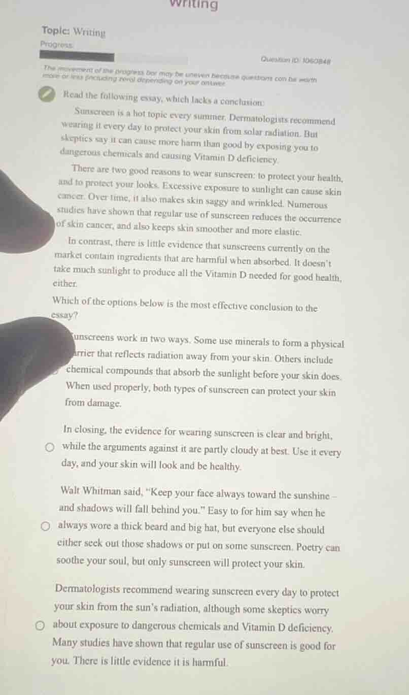 topic: writing progress question id: 1062848 the movement of the progre…