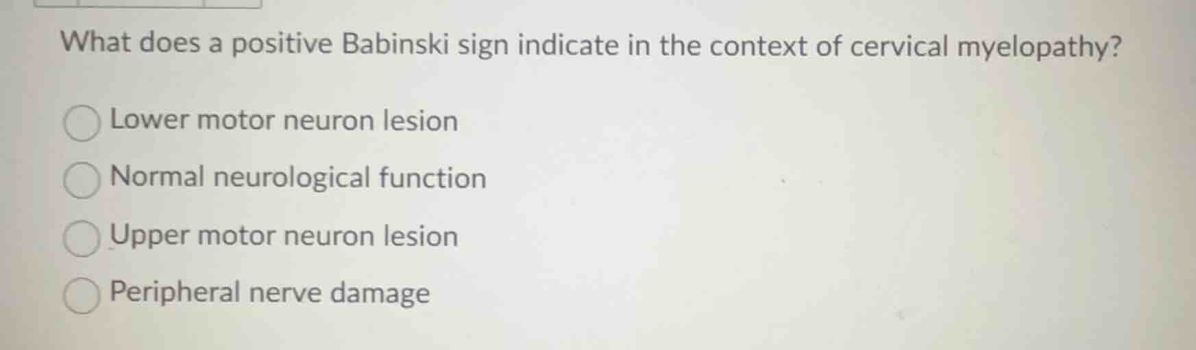 what does a positive babinski sign indicate in the context of cervical …