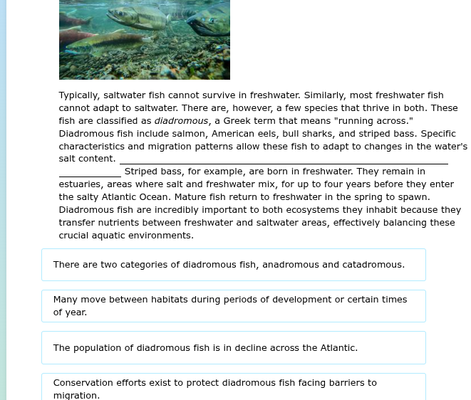 typically, saltwater fish cannot survive in freshwater. similarly, most…