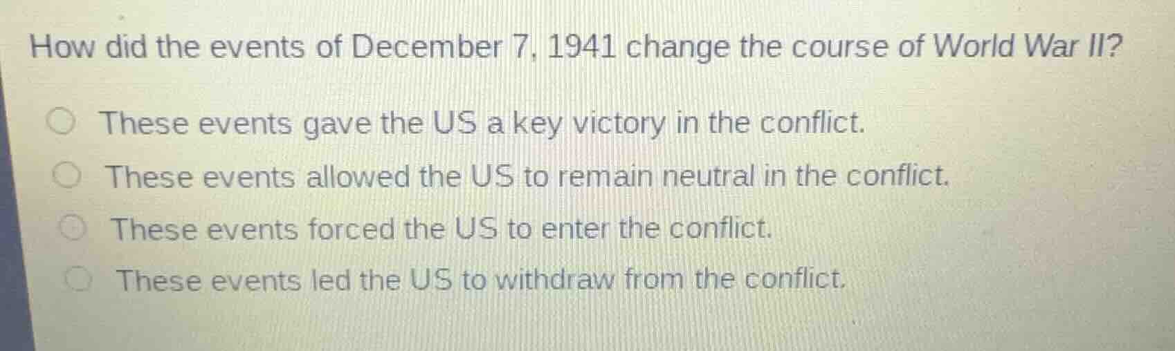how did the events of december 7, 1941 change the course of world war i…