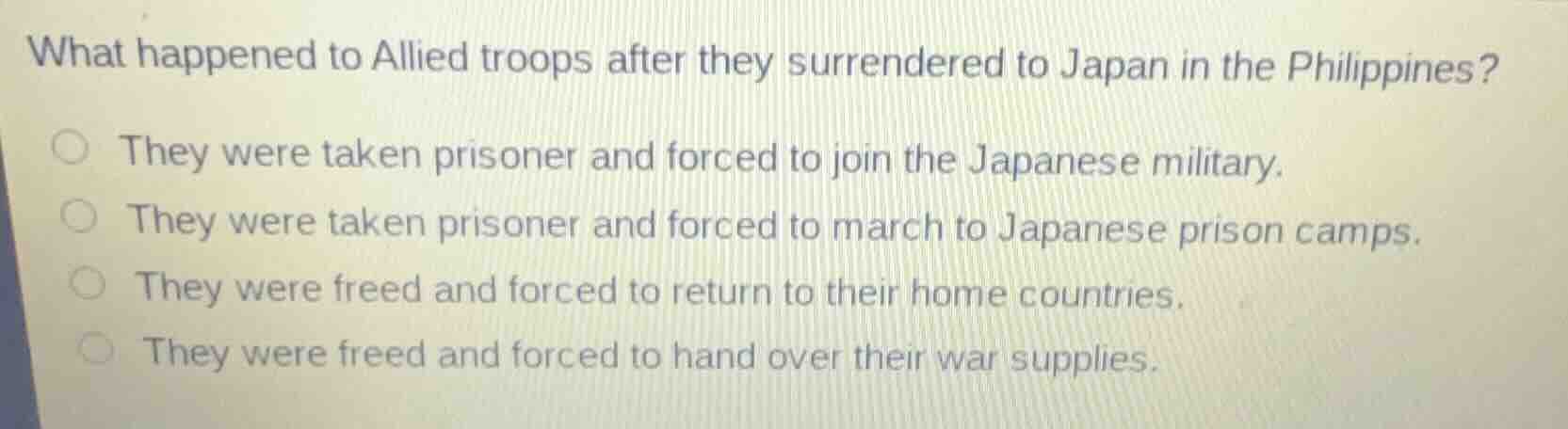 what happened to allied troops after they surrendered to japan in the p…