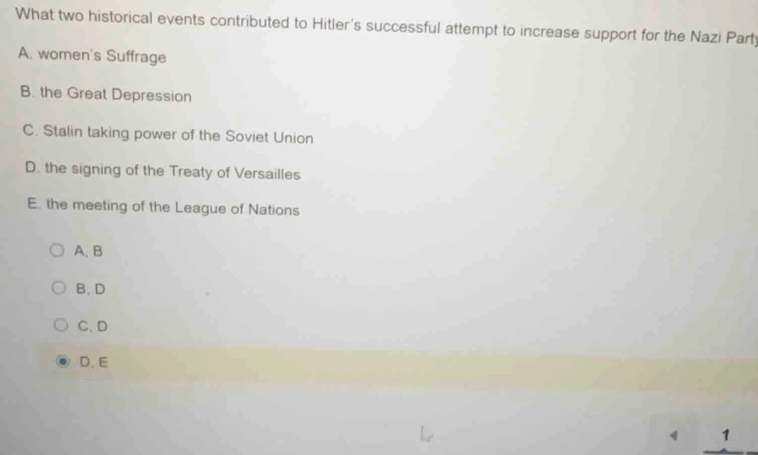 what two historical events contributed to hitler’s successful attempt t…