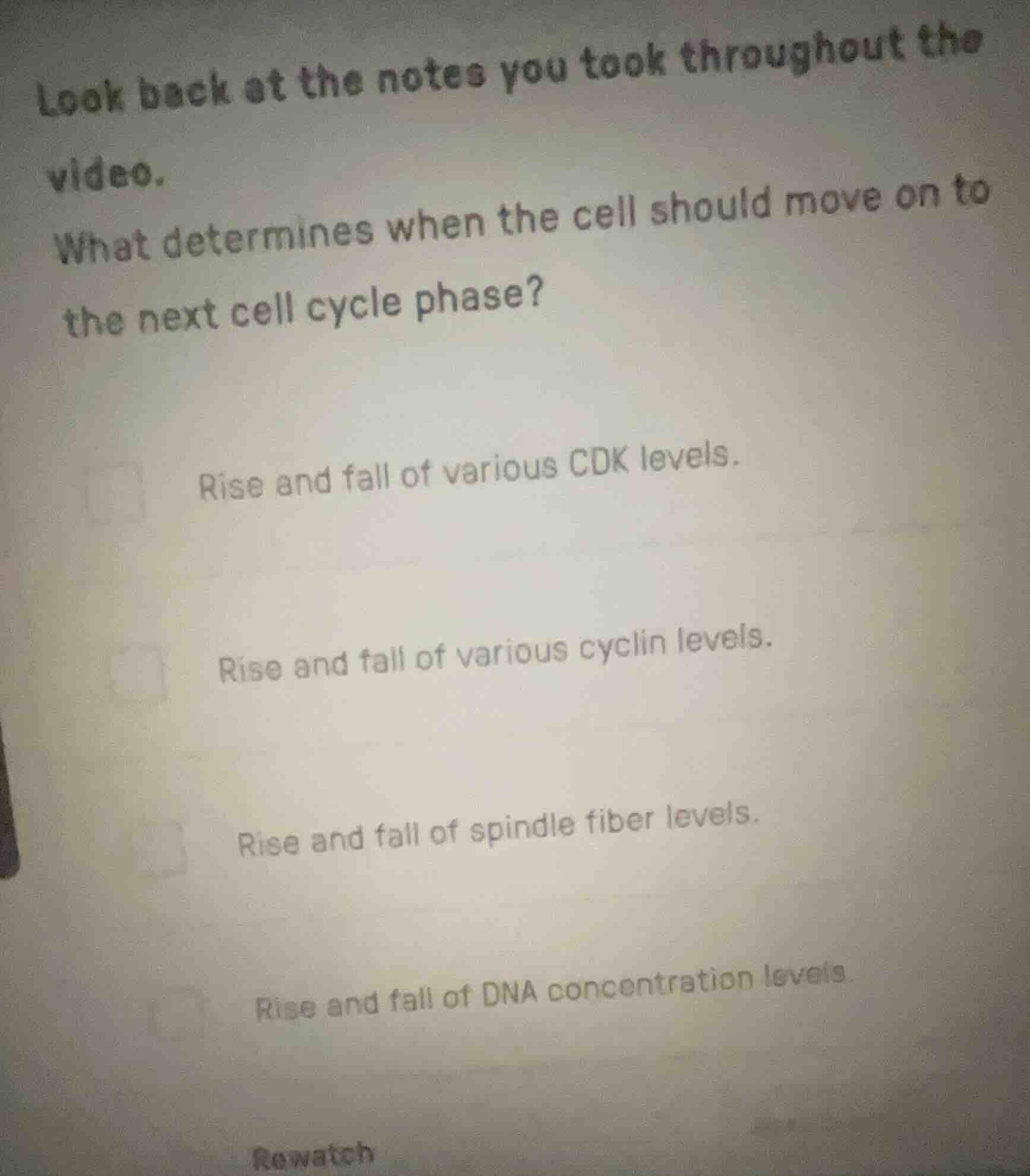 look back at the notes you took throughout the video. what determines w…