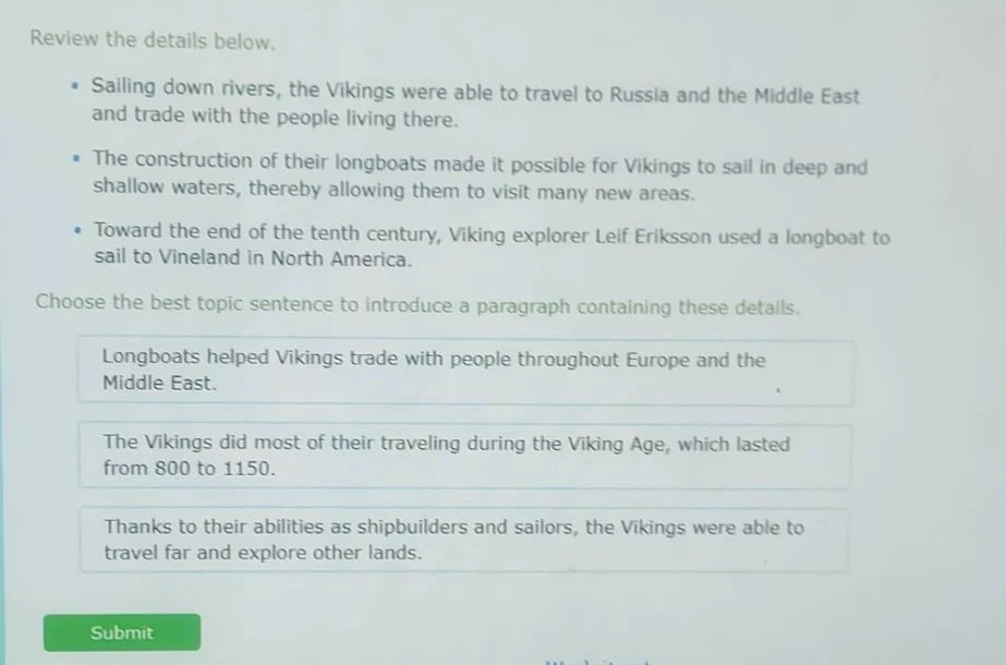 review the details below. - sailing down rivers, the vikings were able …