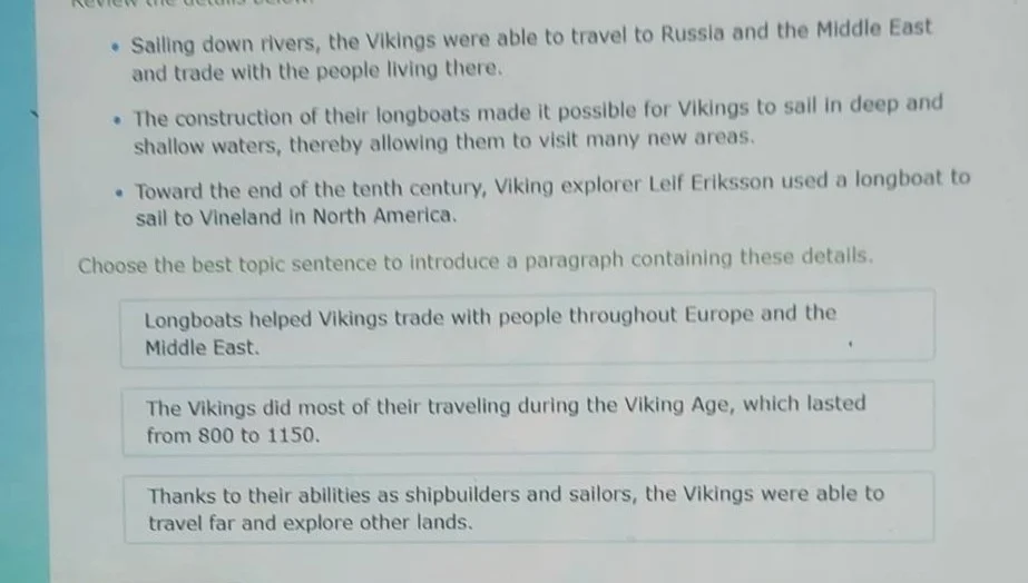 review the details below: - sailing down rivers, the vikings were able …