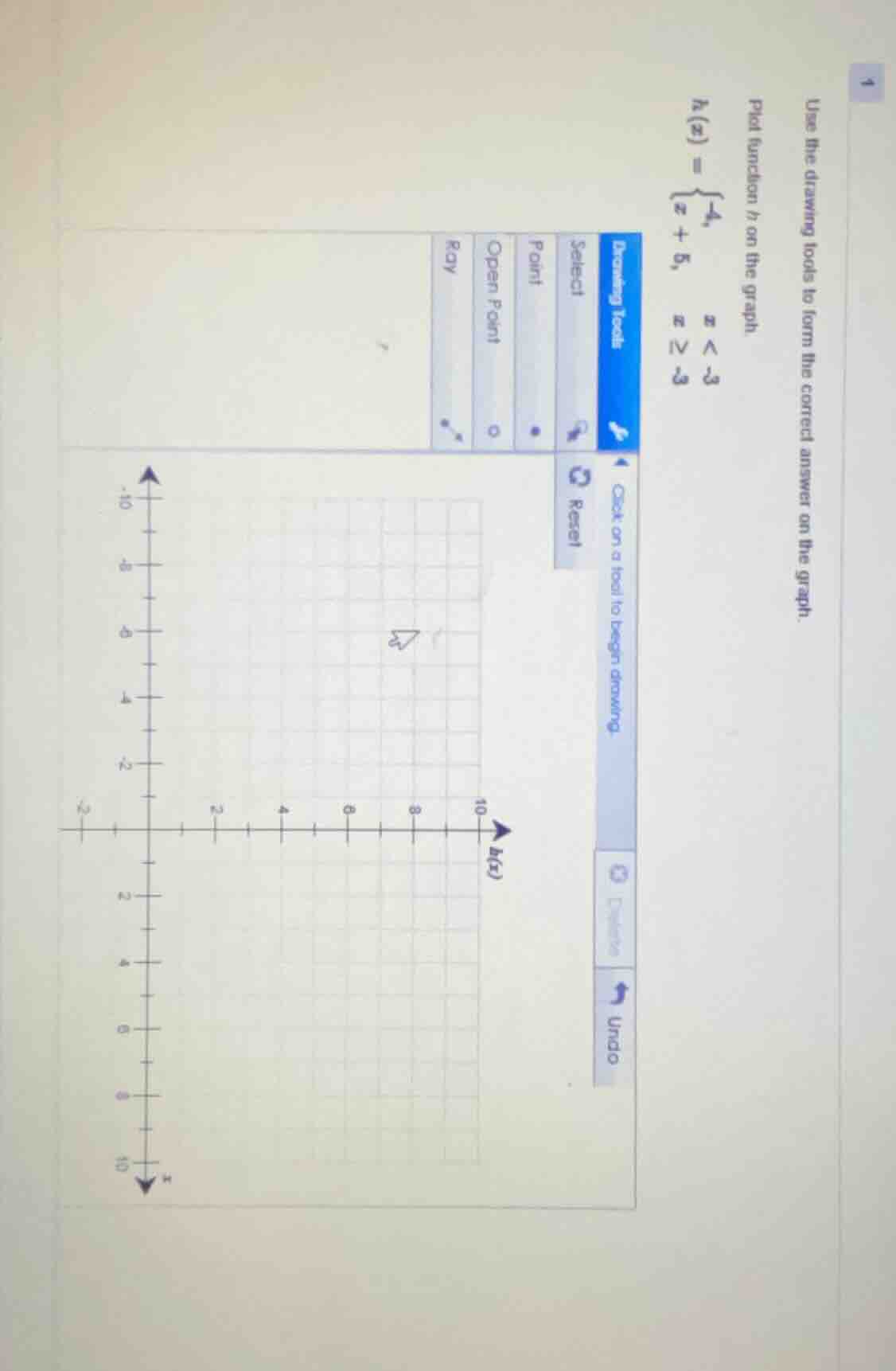 use the drawing tools to form the correct answer on the graph. plot fun…