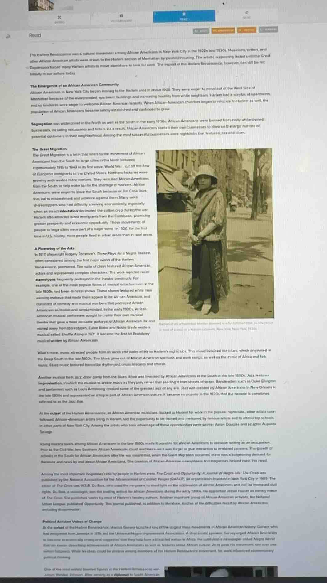 read the harlem renaissance was a cultural movement among african ameri…