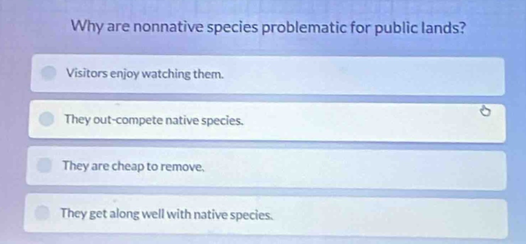 why are nonnative species problematic for public lands? visitors enjoy …