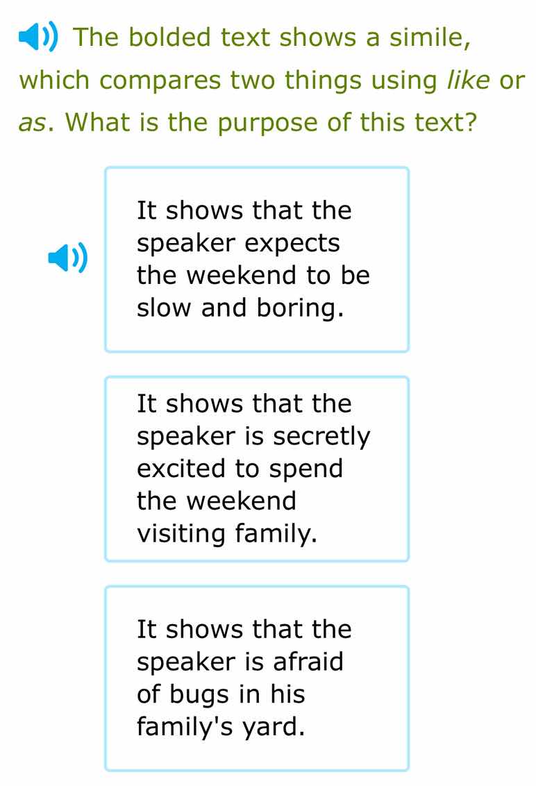 the bolded text shows a simile, which compares two things using like or…