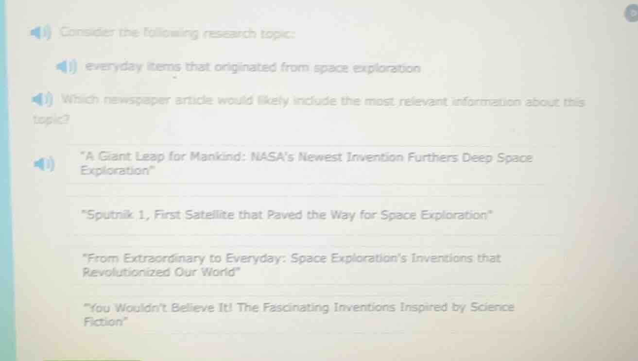 consider the following research topic: everyday items that originated f…