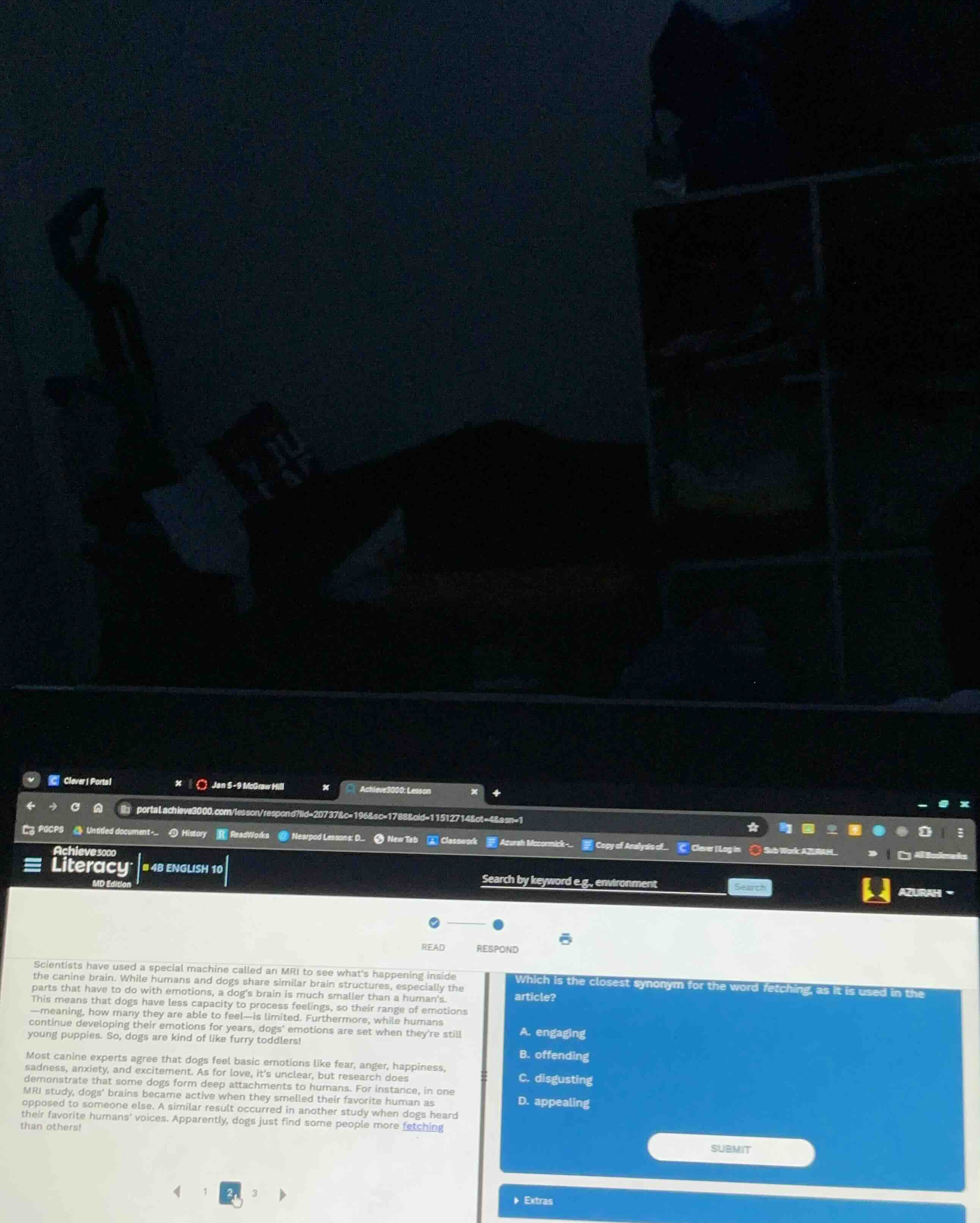 scientists have used a special machine called an mri to see whats happe…