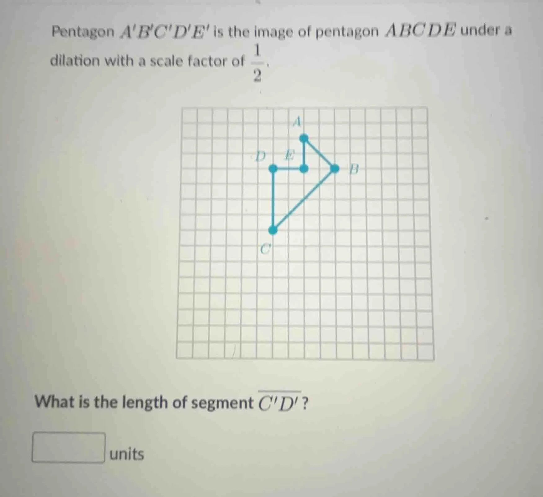 pentagon abcde is the image of pentagon abcde under a dilation with a s…