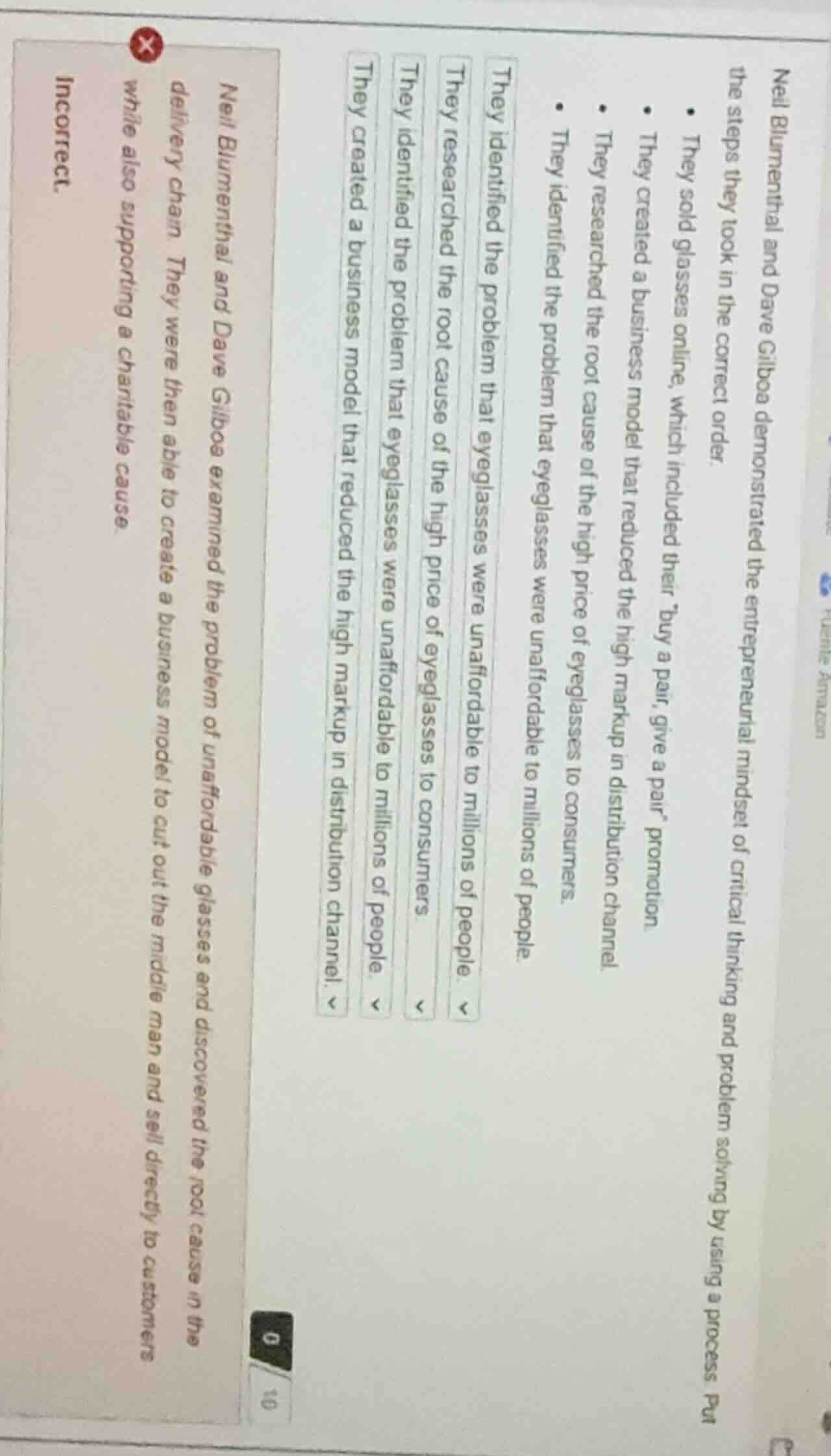 neil blumenthal and dave gilboa demonstrated the entrepreneurial mindse…