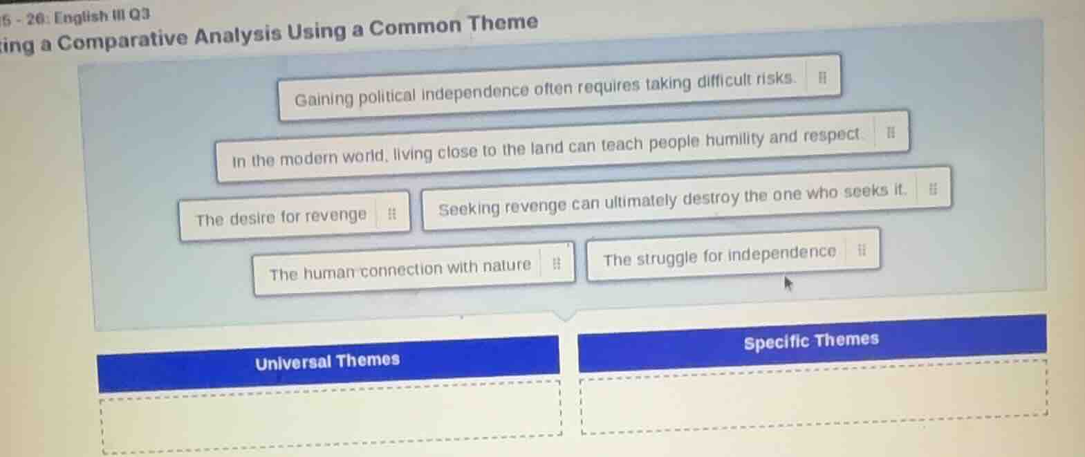 5 - 26: english iii q3 ing a comparative analysis using a common theme …